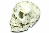 Realistic, Polished Tree Agate Skull #382185-2